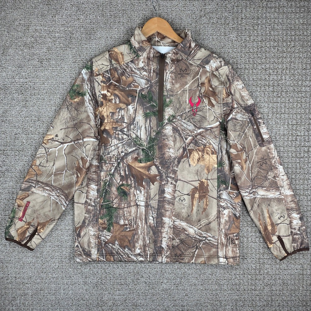 Badlands Spectre Bio-Thermic Mens XL Realtree Xtra Camo 1/4 Zip Hunting Pullover